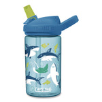 Eddy + Kids Water Bottle, Sharks and Rays Design, 14 oz, Multicolor