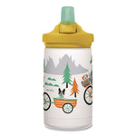 Eddy + Kids Water Bottle, Biking Dogs Design, 12 oz, Multicolor