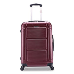 Pilot Hard Side Carry-On Suitcase, Four-Wheeled Spinner, 16.34 x 10.24 x 25.39, Wine