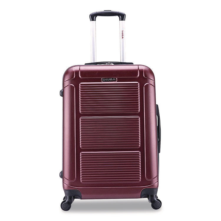 Pilot Hard Side Carry-On Suitcase, Four-Wheeled Spinner, 16.34 x 10.24 x 25.39, Wine