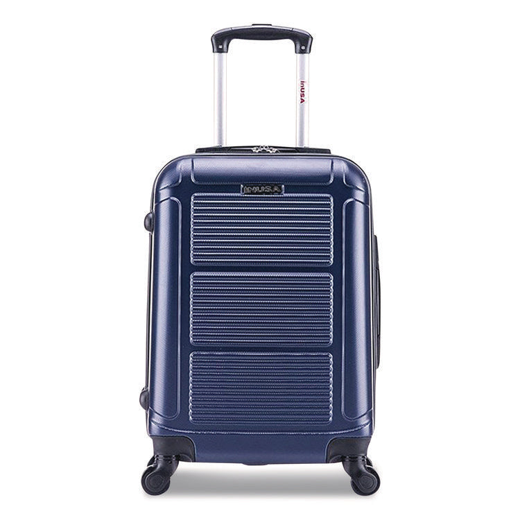 Pilot Hard Side Carry-On Suitcase, Four-Wheeled Spinner, 14.37 x 8.86 x 21.46, Blue