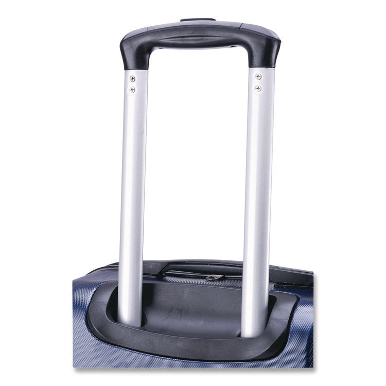 Pilot Hard Side Carry-On Suitcase, Four-Wheeled Spinner, 14.37 x 8.86 x 21.46, Blue