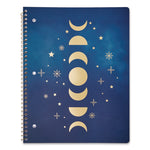 Celestial Body Spiral Notebook, 1-Subject, Medium/College Rule, Assorted Cover Colors/Designs, (80) 11 x 8.5 Sheets, 3/Pack