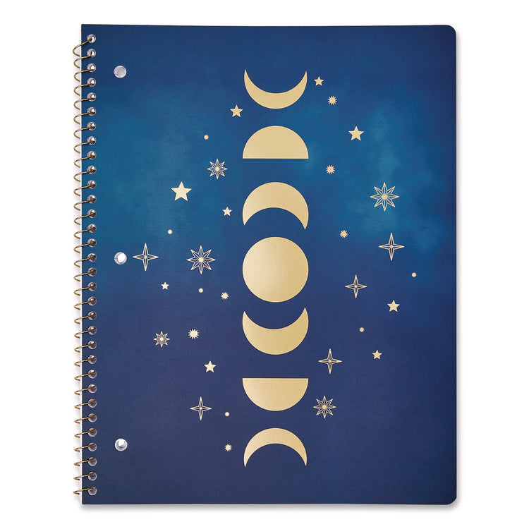 Celestial Body Spiral Notebook, 1-Subject, Medium/College Rule, Assorted Cover Colors/Designs, (80) 11 x 8.5 Sheets, 3/Pack