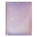 Celestial Body Spiral Notebook, 1-Subject, Medium/College Rule, Assorted Cover Colors/Designs, (80) 11 x 8.5 Sheets, 3/Pack