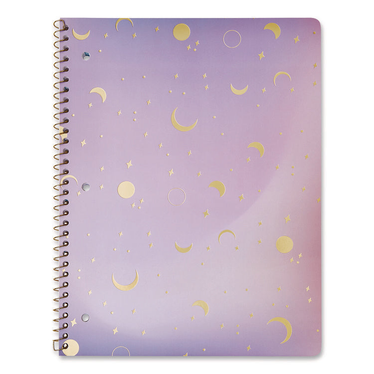 Celestial Body Spiral Notebook, 1-Subject, Medium/College Rule, Assorted Cover Colors/Designs, (80) 11 x 8.5 Sheets, 3/Pack