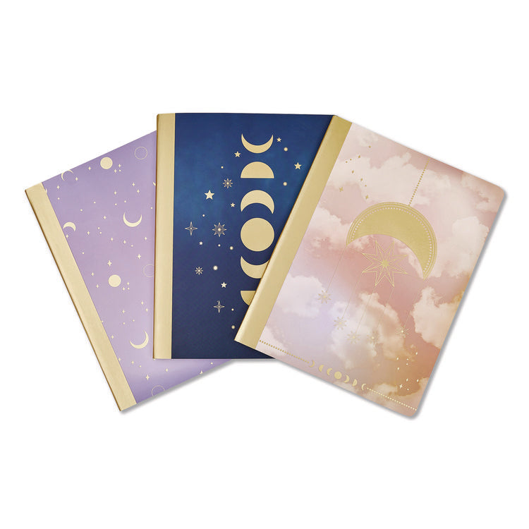 Celestial Body Composition Book, Medium/College Rule, Assorted Cover Colors and Designs, (80) 9.75 x 7.5 Sheets, 3/Pack