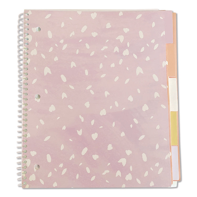 Silver Lining Five-Subject Spiral Notebook, Medium/College Rule, Randomly Assorted Cover Color/Design, (150) 11 x 9 Sheets