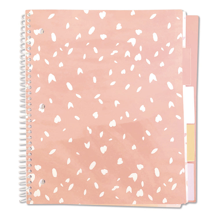 Silver Lining Five-Subject Spiral Notebook, Medium/College Rule, Randomly Assorted Cover Color/Design, (150) 11 x 9 Sheets