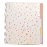 Silver Lining Five-Subject Spiral Notebook, Medium/College Rule, Randomly Assorted Cover Color/Design, (150) 11 x 9 Sheets