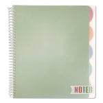 Noted Five-Subject Spiral Notebook, Medium/College Rule, Randomly Assorted Cover Color, (150) 11 x 8.5 Sheets
