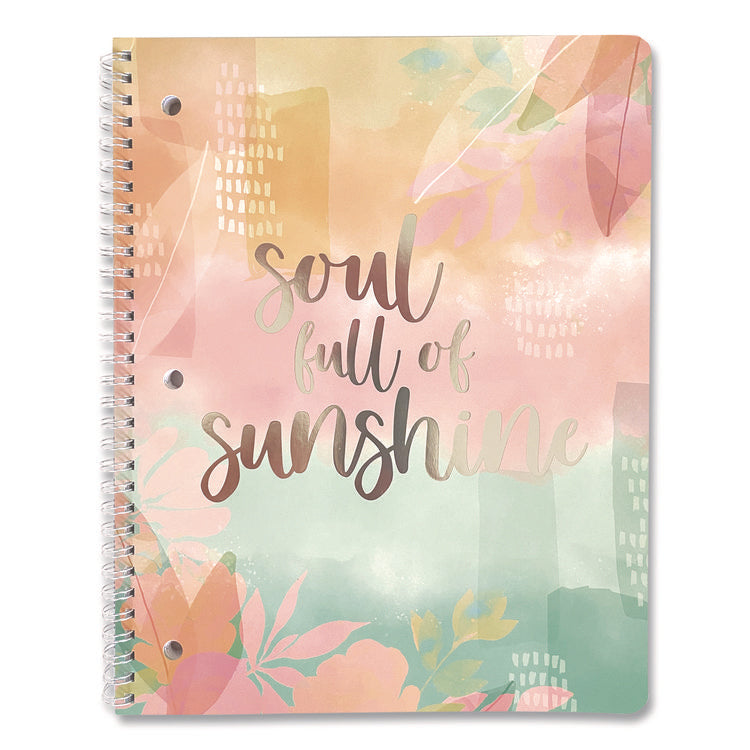 Silver Lining Hardcover Journal, Medium/College Rule, Randomly Assorted Cover Color, (80) 10 x 8.5 Sheets