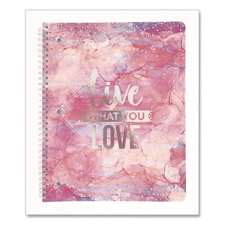 Silver Lining Hardcover Journal, Medium/College Rule, Randomly Assorted Cover Color, (80) 10 x 8.5 Sheets