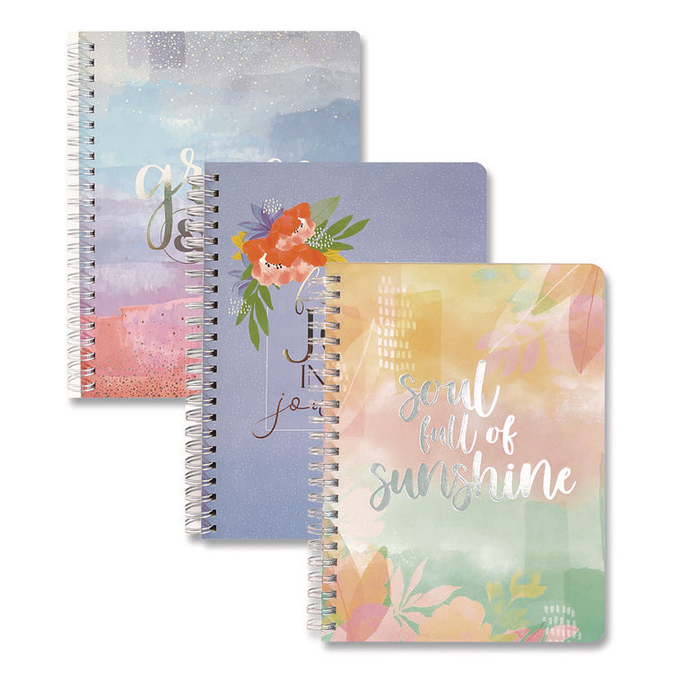 Silver Lining Hardcover Journal, Medium/College Rule, Randomly Assorted Cover Color, (100) 7.75 x 5.8 Sheets
