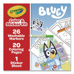 Bluey Color and Sticker Kit, (26) Pip-Squeaks Skinnies Washable Markers, (20) Coloring Pages, (1) Sticker Sheet