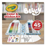 Bluey Color and Sticker Kit, (26) Pip-Squeaks Skinnies Washable Markers, (20) Coloring Pages, (1) Sticker Sheet