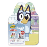 Bluey Color and Sticker Kit, (26) Pip-Squeaks Skinnies Washable Markers, (20) Coloring Pages, (1) Sticker Sheet