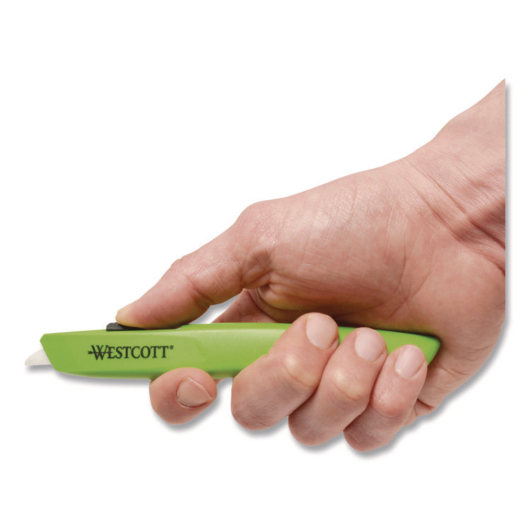 Full-Size Safety Cutter, ABS Handle, Green, 12/Pack