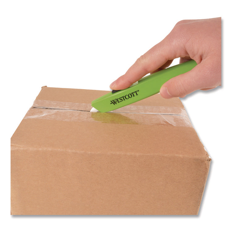 Full-Size Safety Cutter, ABS Handle, Green, 12/Pack