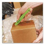 Full-Size Safety Cutter, ABS Handle, Green, 12/Pack