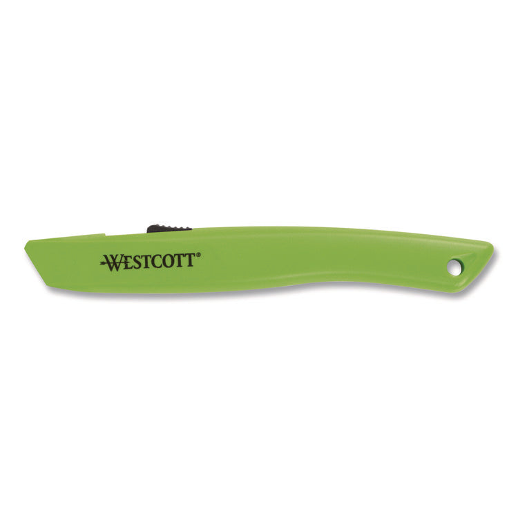 Full-Size Safety Cutter, ABS Handle, Green, 12/Pack
