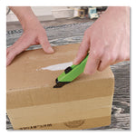 Ceramic Safety Cutter with Fold-Out Film Cutter, Plastic Handle, Green