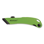 Ceramic Safety Cutter with Fold-Out Film Cutter, Plastic Handle, Green