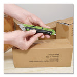 Dual-Sided Ceramic Box Opener, ABS Plastic Handle, Green