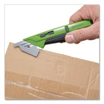 Dual-Sided Ceramic Box Opener, ABS Plastic Handle, Green
