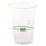GreenStripe Renewable and Compostable Cold Cups Convenience Pack, 16 oz, Plastic, Clear, 50/Pack