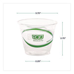 GreenStripe Renewable and Compostable Cold Cups, 9 oz, Plastic, Clear, 50/Pack, 20 Packs/Carton