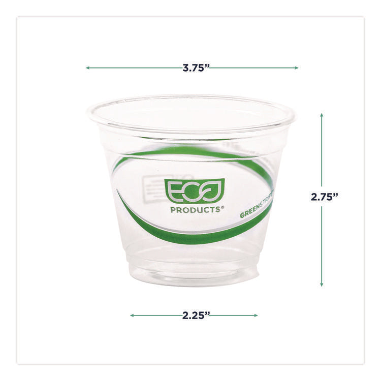 GreenStripe Renewable and Compostable Cold Cups, 9 oz, Plastic, Clear, 50/Pack, 20 Packs/Carton