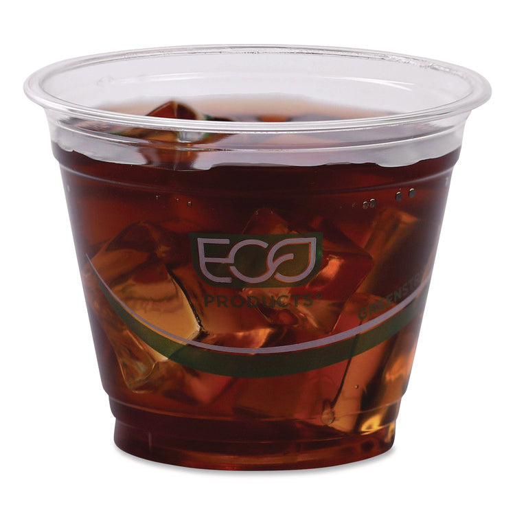 GreenStripe Renewable and Compostable Cold Cups, 9 oz, Plastic, Clear, 50/Pack, 20 Packs/Carton