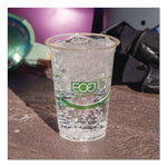 GreenStripe Renewable and Compostable Cold Cups, 9 oz, Plastic, Clear, 50/Pack, 20 Packs/Carton