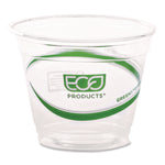 GreenStripe Renewable and Compostable Cold Cups, 9 oz, Plastic, Clear, 50/Pack, 20 Packs/Carton