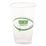 GreenStripe PLA Cold Cups, 10 oz, Plastic, Clear, 1,000/Carton