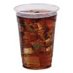 GreenStripe Renewable and Compostable Cold Cups Convenience Pack, 16 oz, Plastic, Clear, 50/Pack