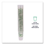 GreenStripe Renewable and Compostable Cold Cups, 20 oz, Plastic, Clear, 50/Pack, 20 Packs/Carton