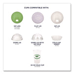 GreenStripe Renewable and Compostable Cold Cups, 20 oz, Plastic, Clear, 50/Pack, 20 Packs/Carton