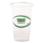 GreenStripe Renewable and Compostable Cold Cups, 20 oz, Plastic, Clear, 50/Pack, 20 Packs/Carton