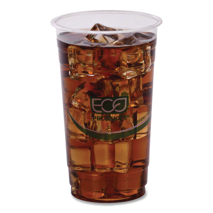 GreenStripe Renewable and Compostable PLA Cold Cups, 24 oz, Plastic, Clear, 50/Pack, 20 Packs/Carton