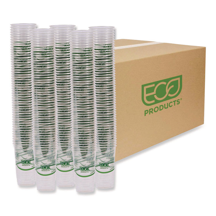 GreenStripe Renewable and Compostable PLA Cold Cups, 24 oz, Plastic, Clear, 50/Pack, 20 Packs/Carton