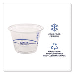 BlueStripe 25% Recycled Content Cold Cups, 9 oz, Plastic, Clear/Blue, 50/Pack, 20 Packs/Carton