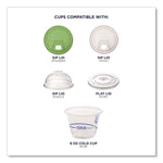 BlueStripe 25% Recycled Content Cold Cups, 9 oz, Plastic, Clear/Blue, 50/Pack, 20 Packs/Carton