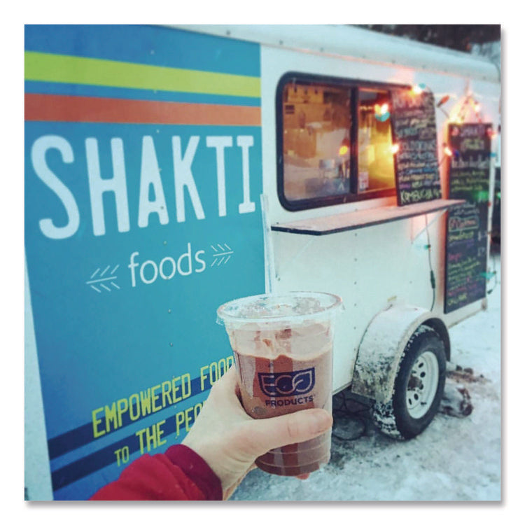 BlueStripe 25% Recycled Content Cold Cups, 12 oz, Plastic, Clear/Blue, 50/Pack, 20 Packs/Carton