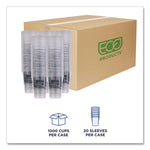 BlueStripe 25% Recycled Content Cold Cups, 16 oz, Plastic, Clear/Blue, 50/Pack, 20 Packs/Carton