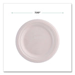 Vanguard Renewable And Compostable Sugarcane Plates, 7" Dia, White, 1,000/carton