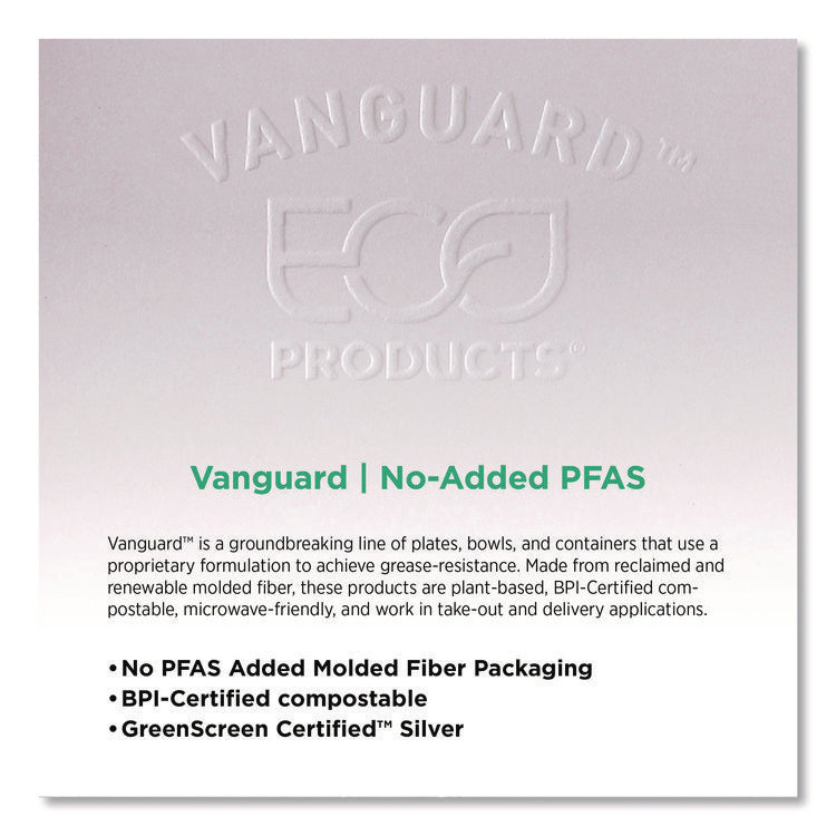 Vanguard Renewable And Compostable Sugarcane Plates, 7" Dia, White, 1,000/carton