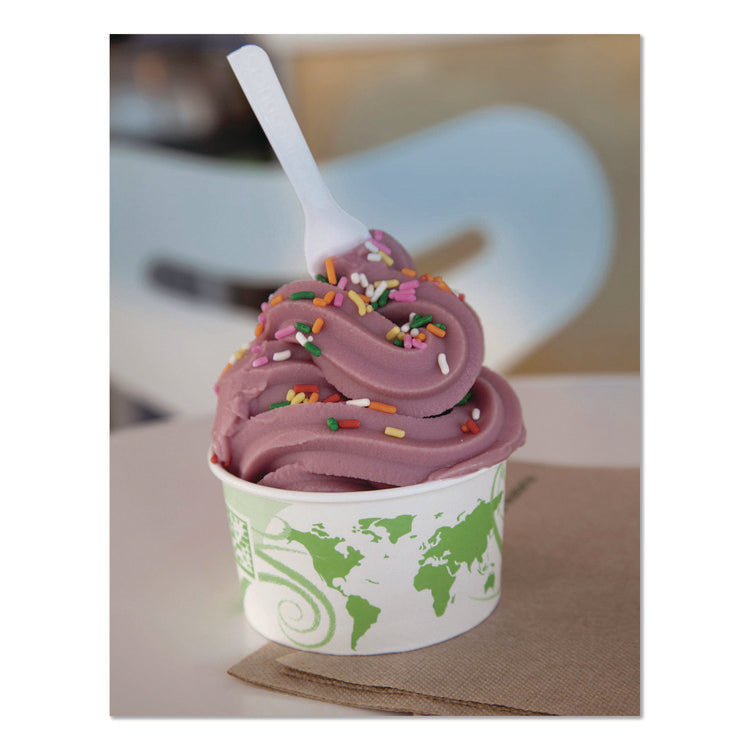 Plantware CPLA Tasting Spoon, Plastic, 3", White, 2,000/Carton