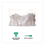 Plantware CPLA Tasting Spoon, Plastic, 3", White, 2,000/Carton